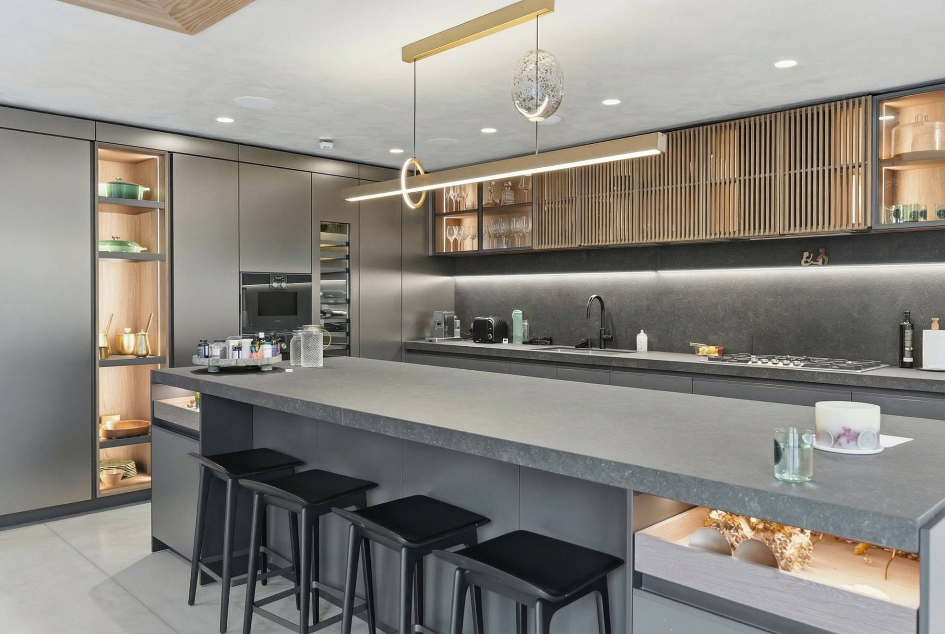 Kitchen Renovation Battersea | Excel Construction Bespoke kitchen with island and bar stools, Edna Street, Battersea, by Excel Construction